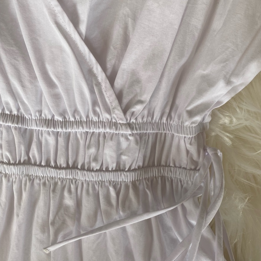 Cotton dolman sleeve Y2K 90’s Poplin Dress - Picture 13 of 14